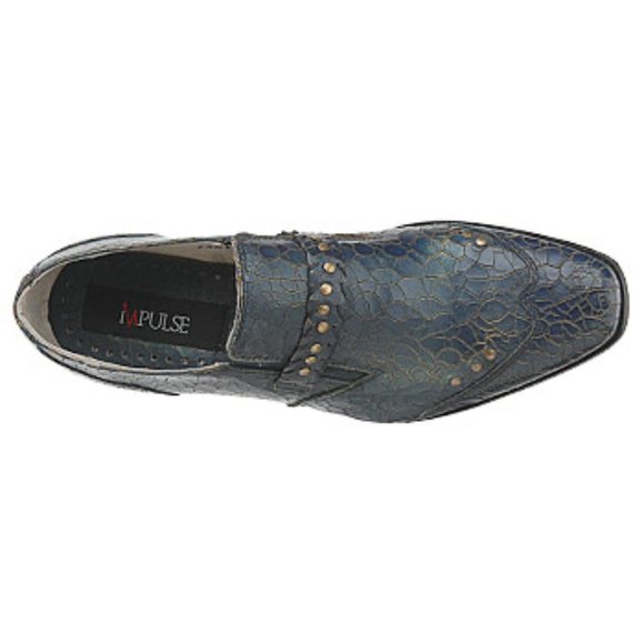 IMPULSE BLUE CRACKED LEATHER SHOES NEW SIZE 12 main image 4